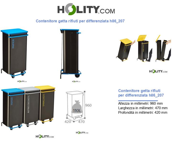 Contenitore getta rifiuti per differenziata h86_207