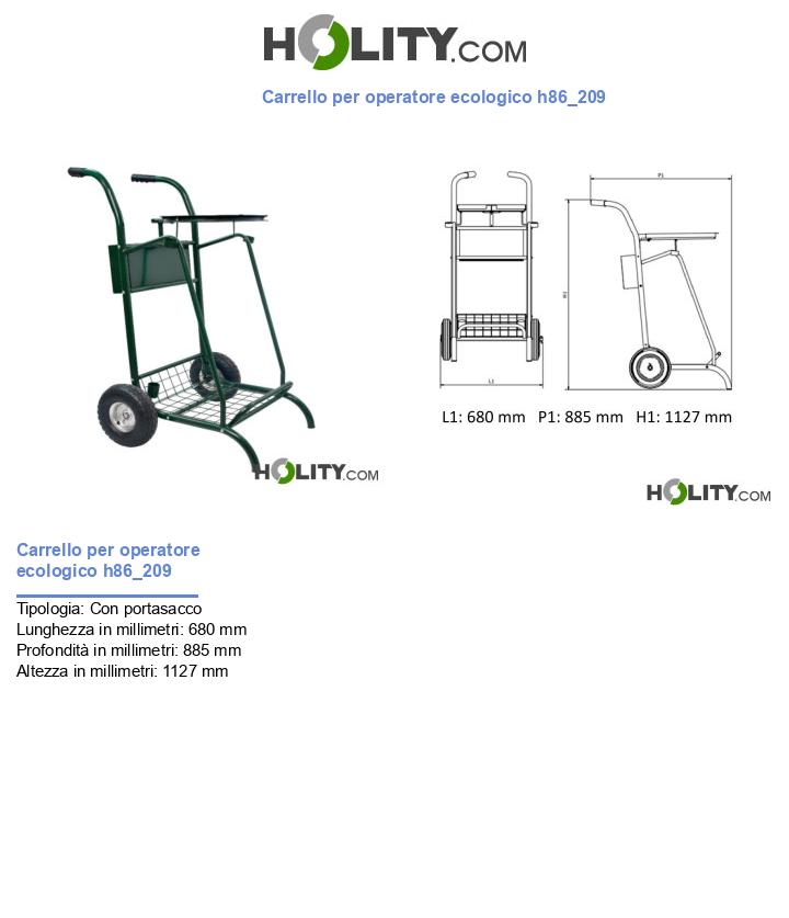Carrello per operatore ecologico h86_209