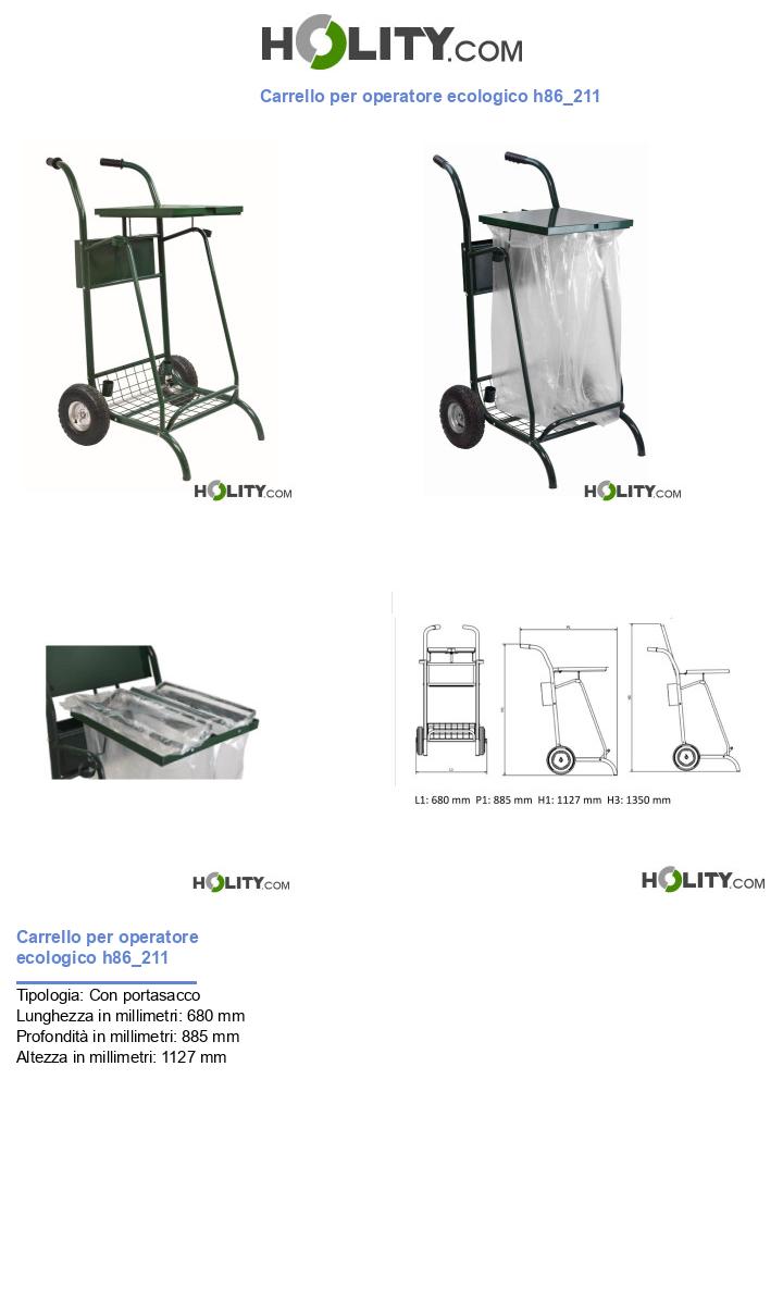 Carrello per operatore ecologico h86_211