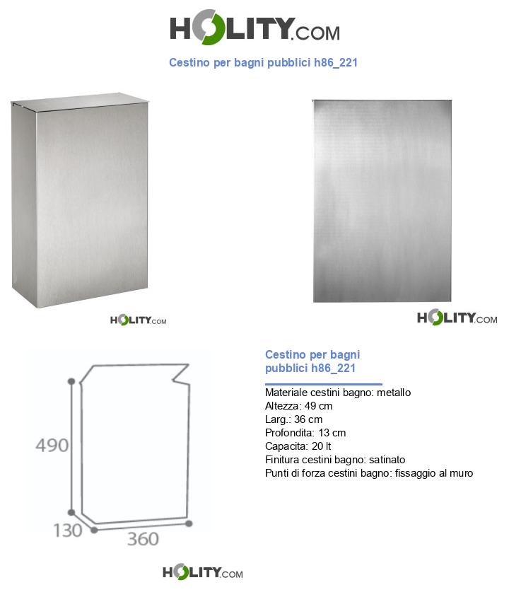 Cestino per bagni pubblici h86_221