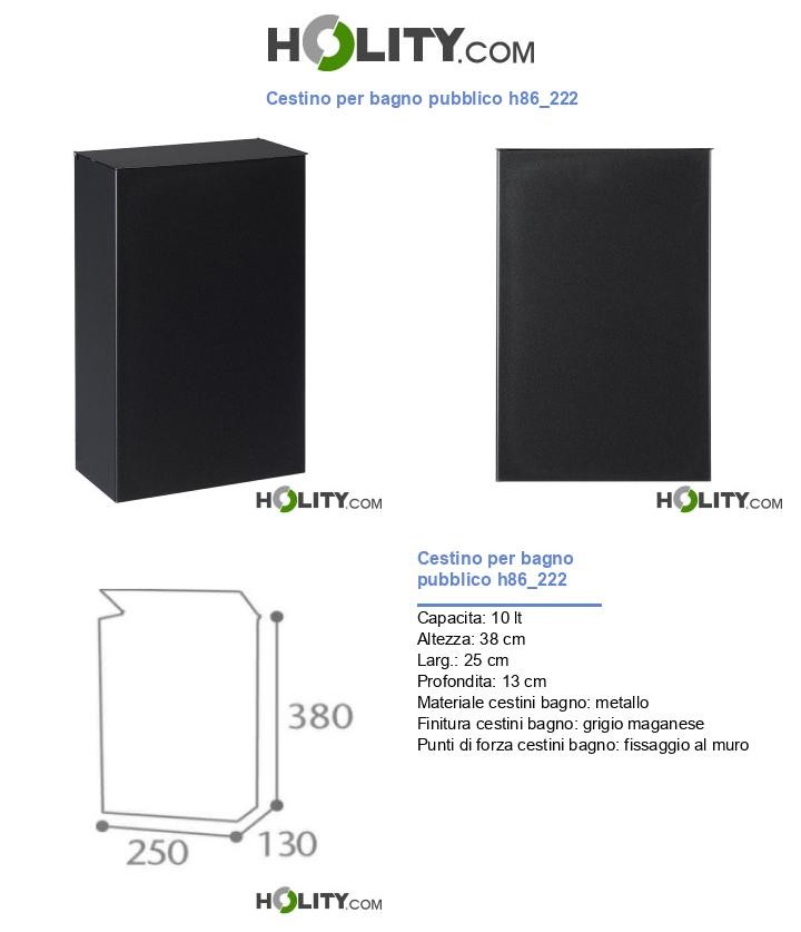 Cestino per bagno pubblico h86_222