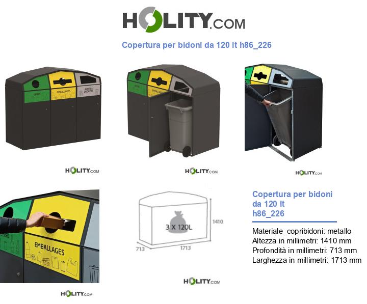Copertura per bidoni da 120 lt h86_226