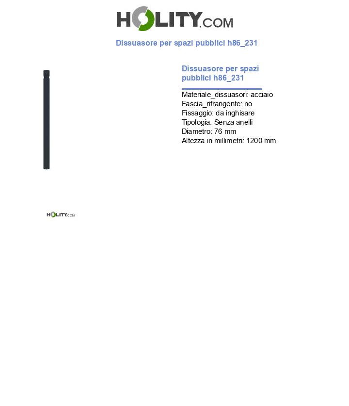 Dissuasore per spazi pubblici h86_231