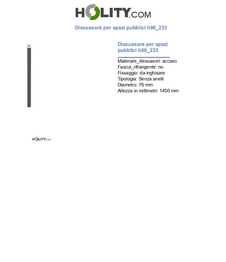 Dissuasore per spazi pubblici h86_233