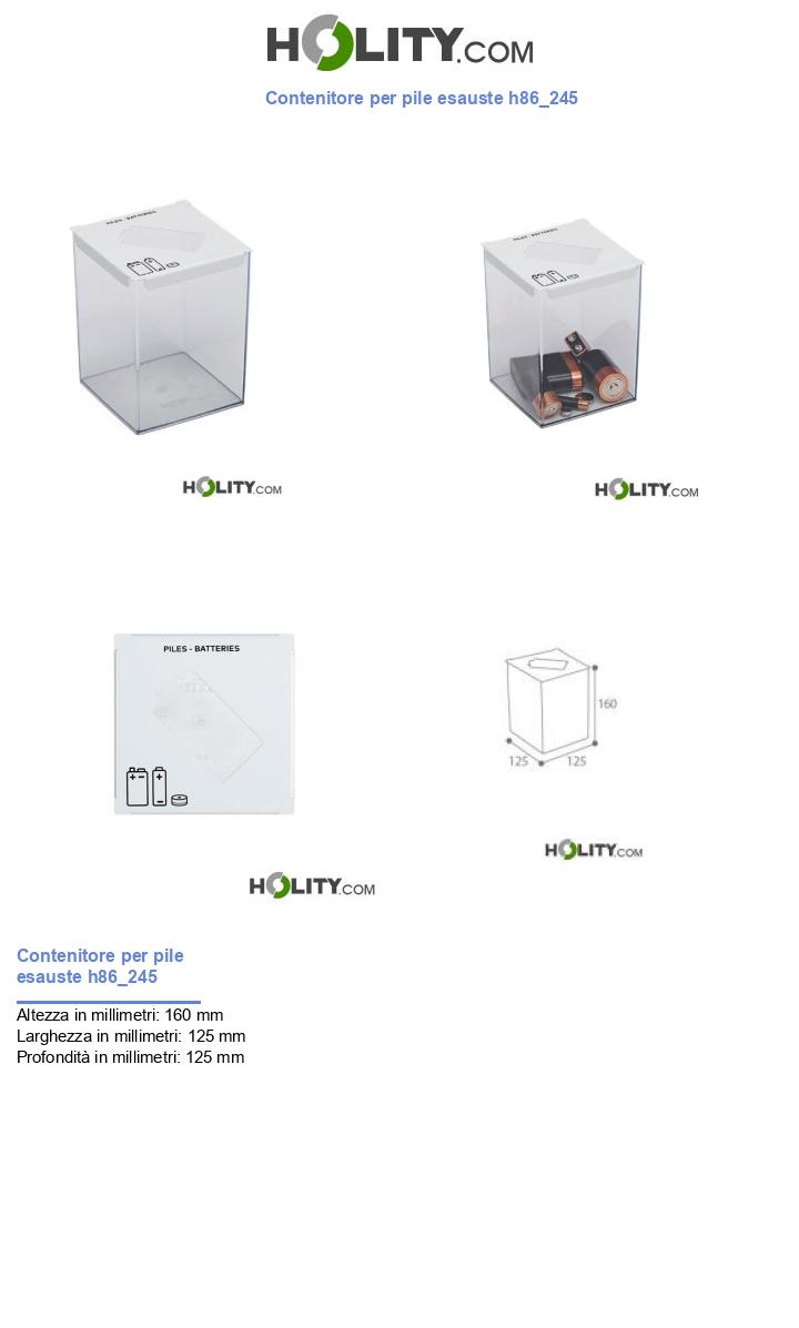 Contenitore per pile esauste h86_245