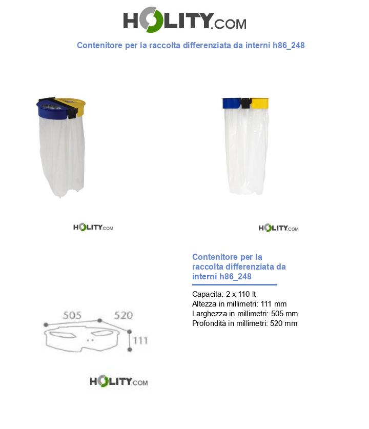 Contenitore per la raccolta differenziata da interni h86_248