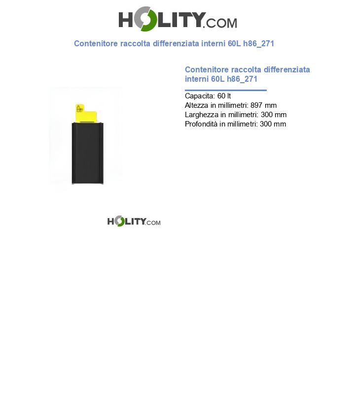 Contenitore raccolta differenziata interni 60L h86_271
