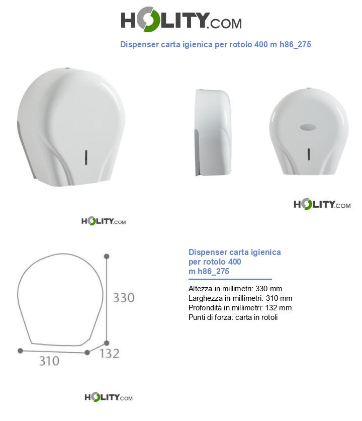Dispenser carta igienica per rotolo 400 m h86_275