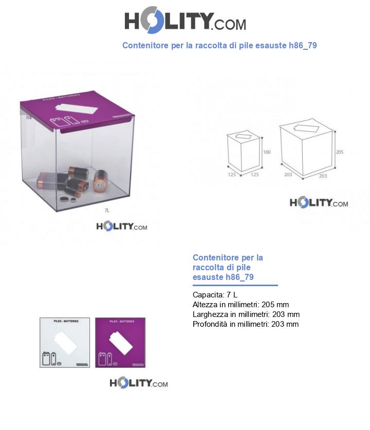 Contenitore per la raccolta di pile esauste h86_79