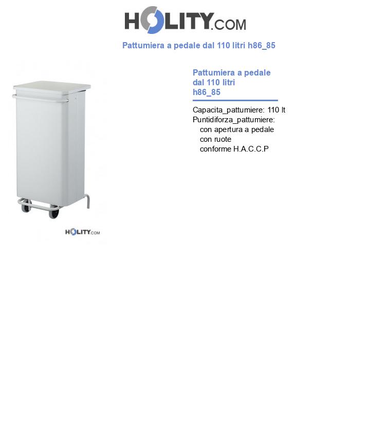 Pattumiera a pedale dal 110 litri h86_85