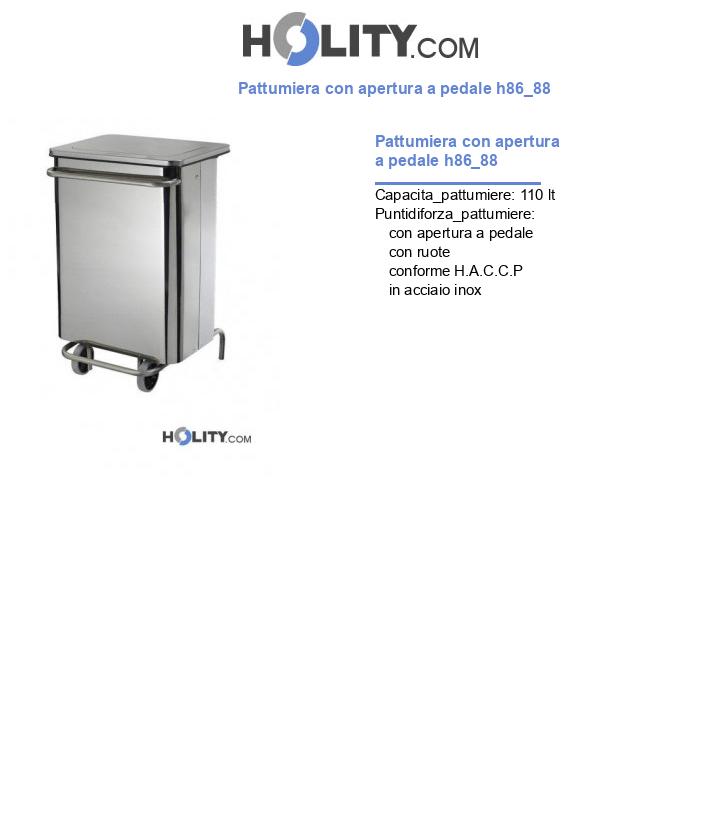 Pattumiera con apertura a pedale h86_88
