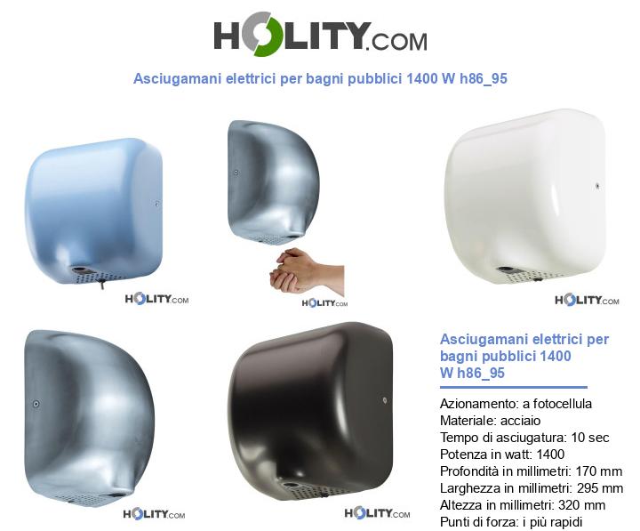 Asciugamani elettrici per bagni pubblici 1400 W h86_95