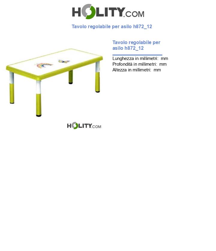 Tavolo regolabile per asilo h872_12