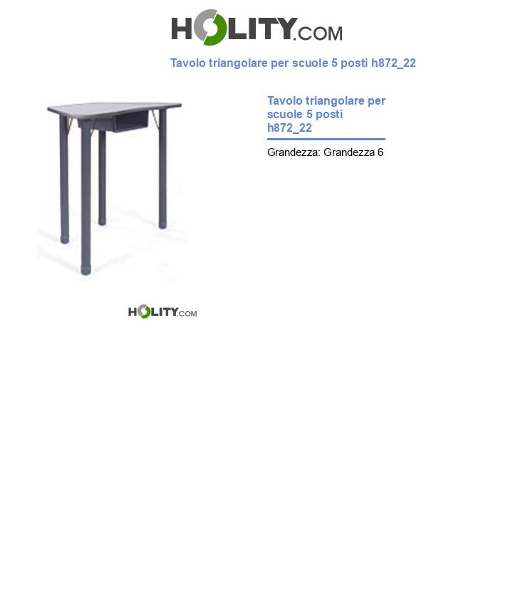 Tavolo triangolare per scuole posti h872_22