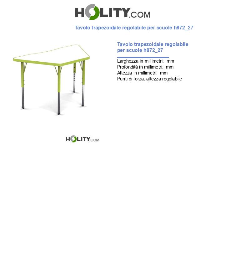Tavolo trapezoidale regolabile per scuole h872_27