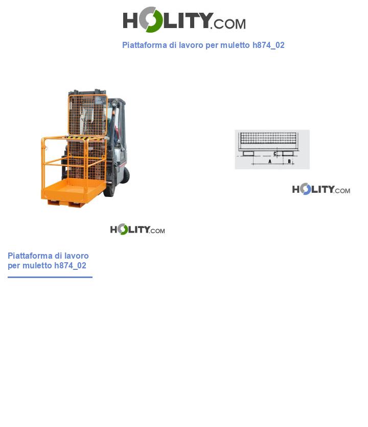 Piattaforma di lavoro per muletto h874_02
