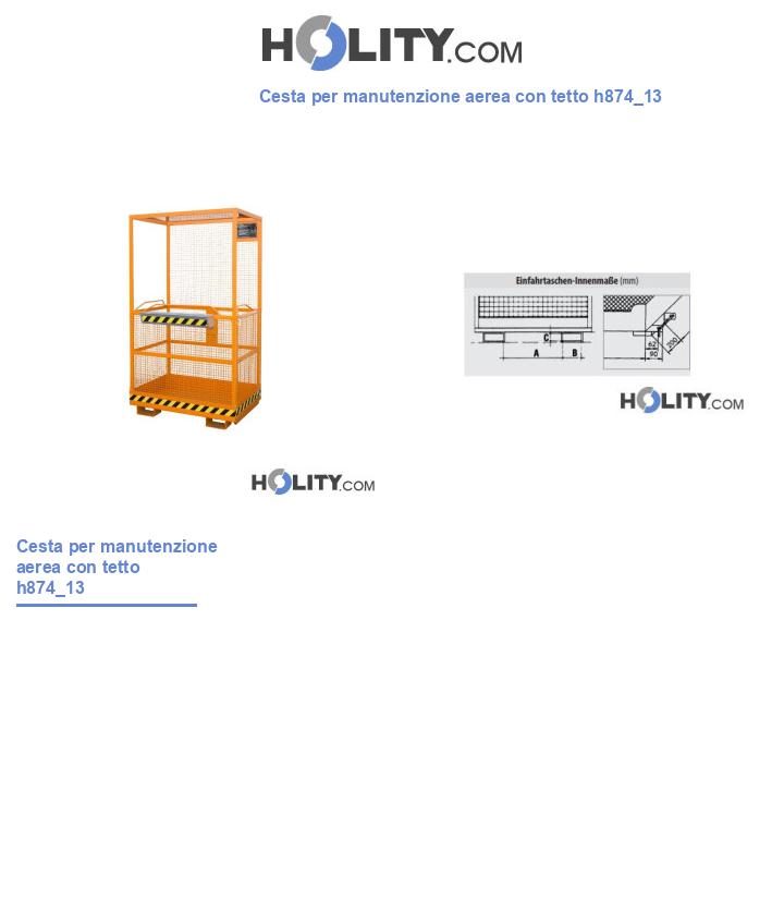 Cesta per manutenzione aerea con tetto h874_13