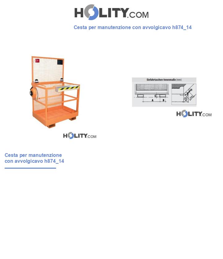 Cesta per manutenzione con avvolgicavo h874_14