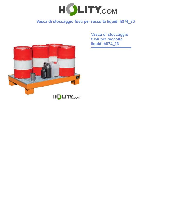 Vasca di stoccaggio fusti per raccolta liquidi h874_23