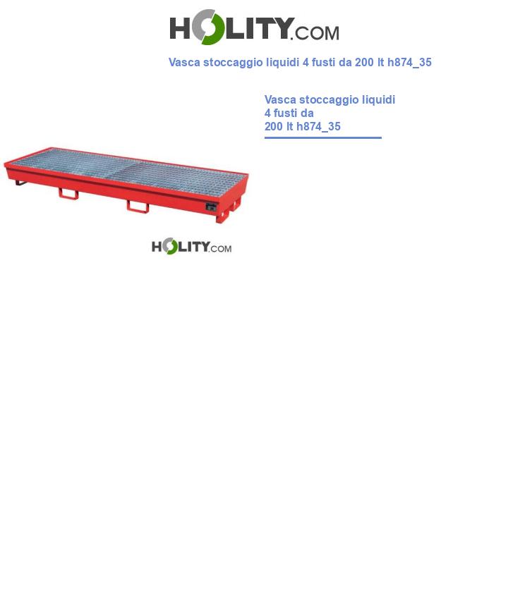 Vasca stoccaggio liquidi 4 fusti da 200 lt h874_35