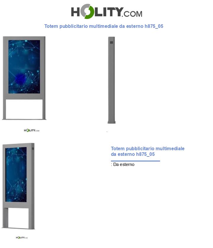 Totem pubblicitario multimediale da esterno h875_05