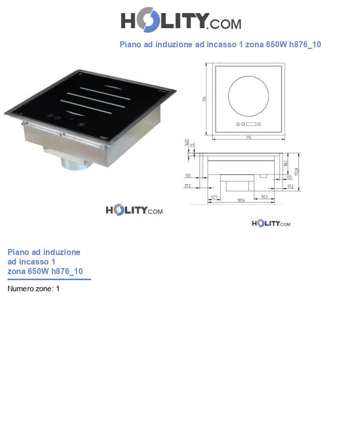 Piano ad induzione ad incasso 1 zona 650W h876_10