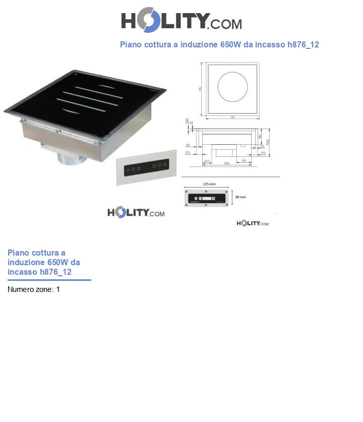 Piano cottura a induzione 650W da incasso h876_12