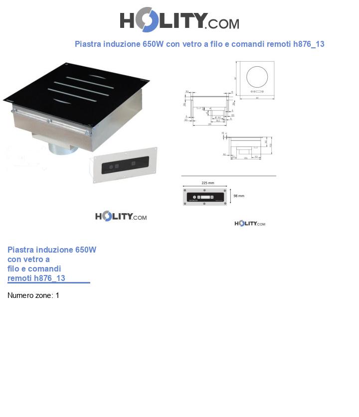 Piastra induzione 650W con vetro a filo e comandi remoti h876_13