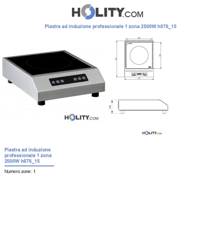 Piastra ad induzione professionale 1 zona 2500W h876_15