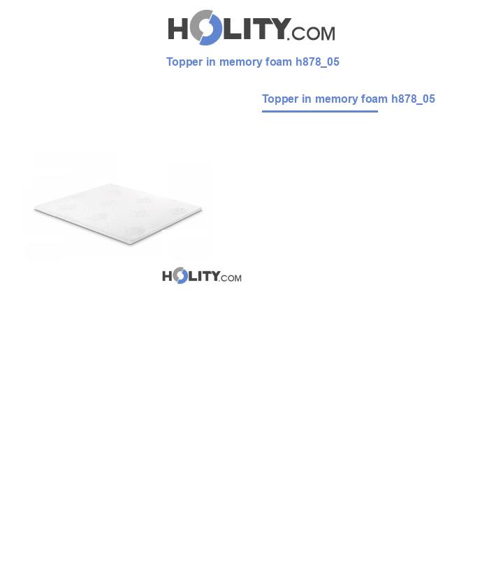 Topper in memory foam h878_05