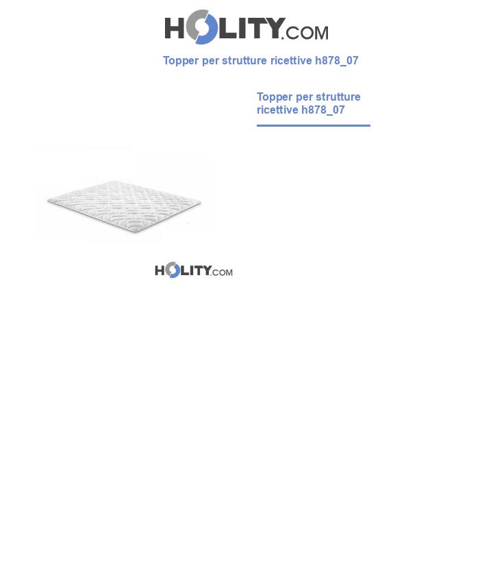 Topper per strutture ricettive h878_07