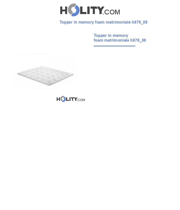 Topper in memory foam matrimoniale h878_08