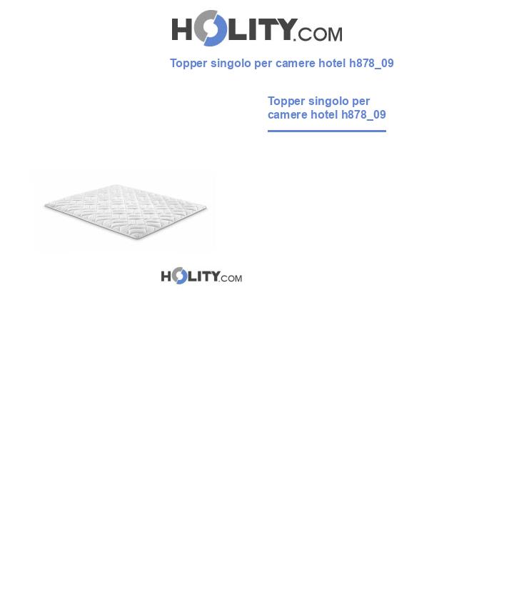 Topper singolo per camere hotel h878_09