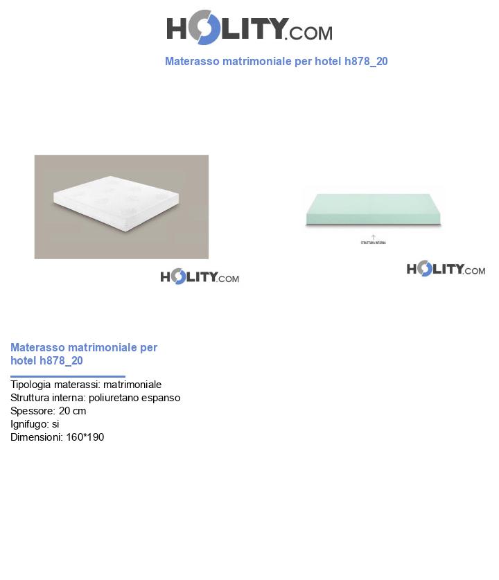 Materasso matrimoniale per hotel h878_20
