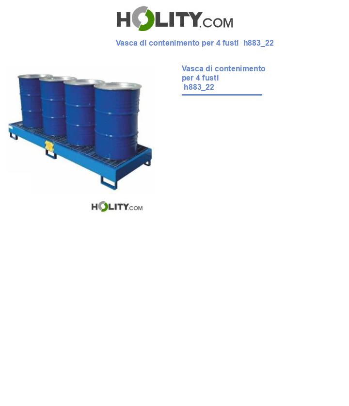 Vasca di contenimento per 4 fusti h883_22