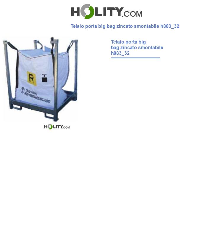 Telaio porta big bag zincato smontabile h883_32