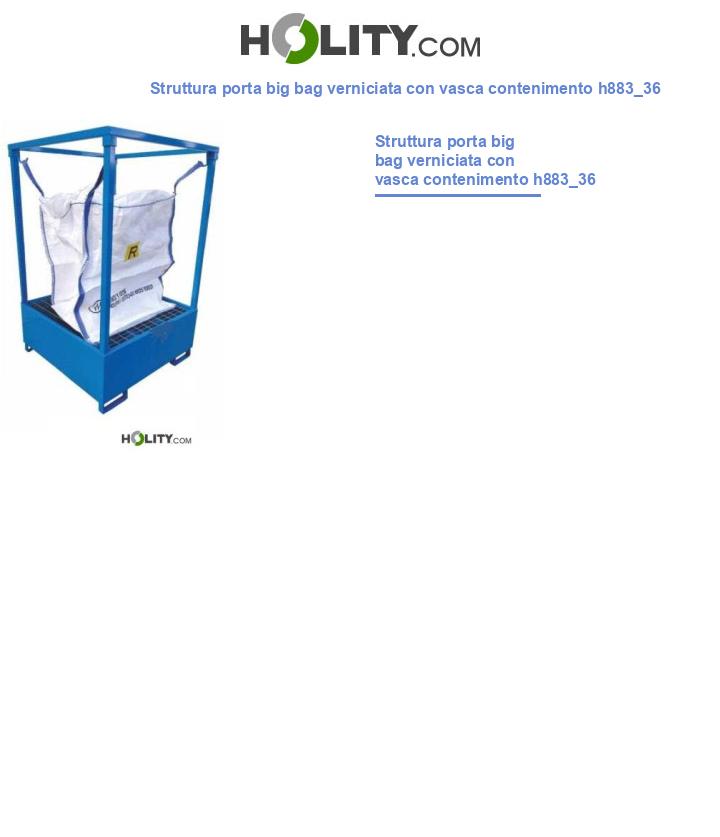 Struttura porta big bag verniciata con vasca contenimento h883_36