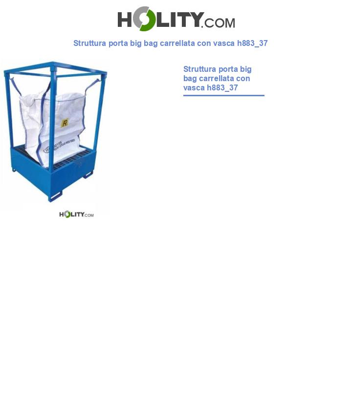 Struttura porta big bag carrellata con vasca h883_37