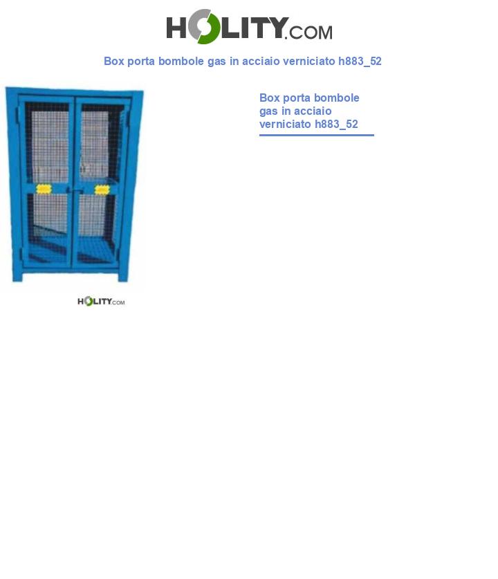 Box porta bombole gas in acciaio verniciato h883_52