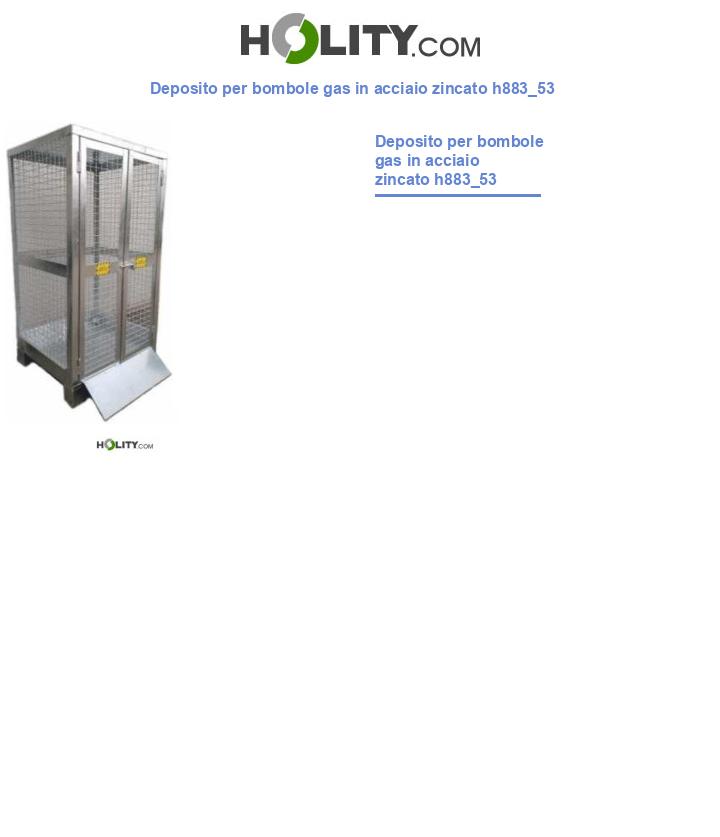 Deposito per bombole gas in acciaio zincato h883_53