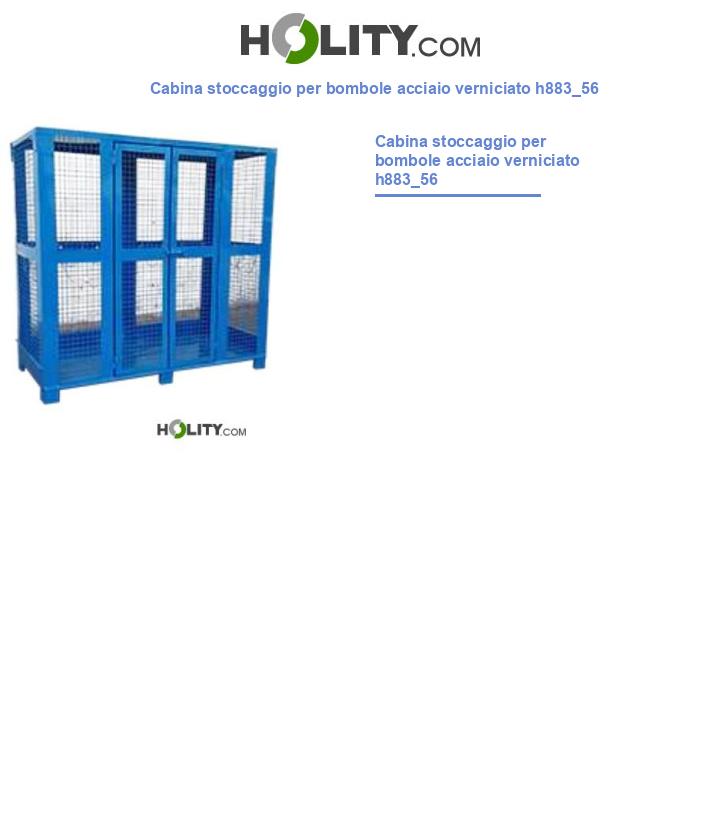 Cabina stoccaggio per bombole acciaio verniciato h883_56