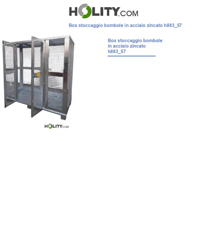 Box stoccaggio bombole in acciaio zincato h883_57