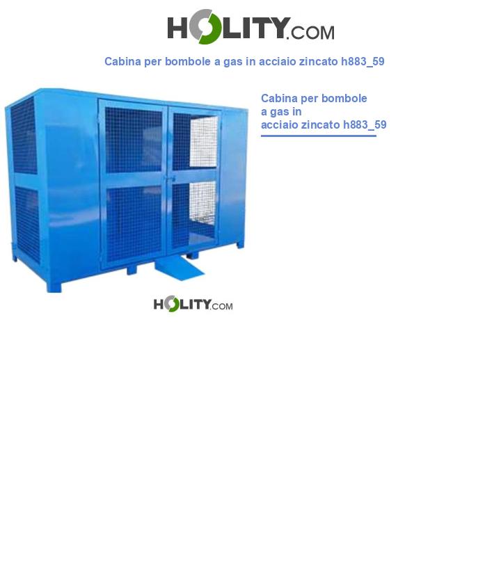 Cabina per bombole a gas in acciaio zincato h883_59