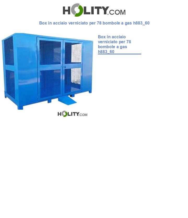 Box in acciaio verniciato per 78 bombole a gas h883_60