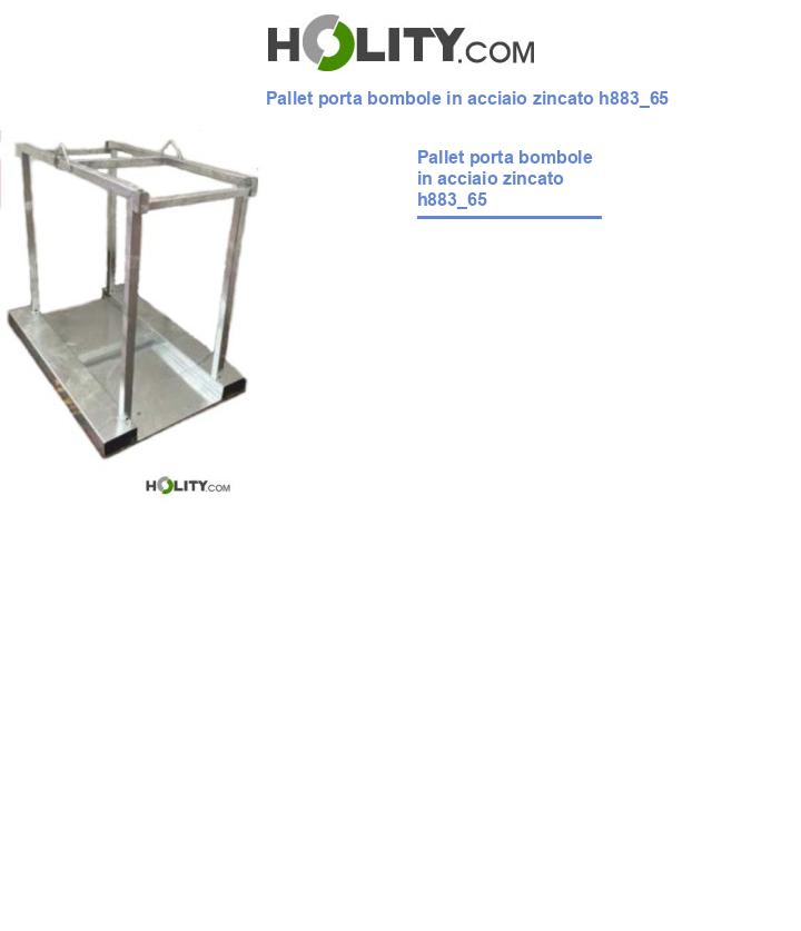 Pallet porta bombole in acciaio zincato h883_65