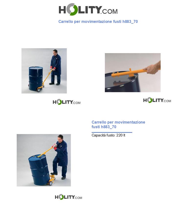 Carrello per movimentazione fusti h883_70