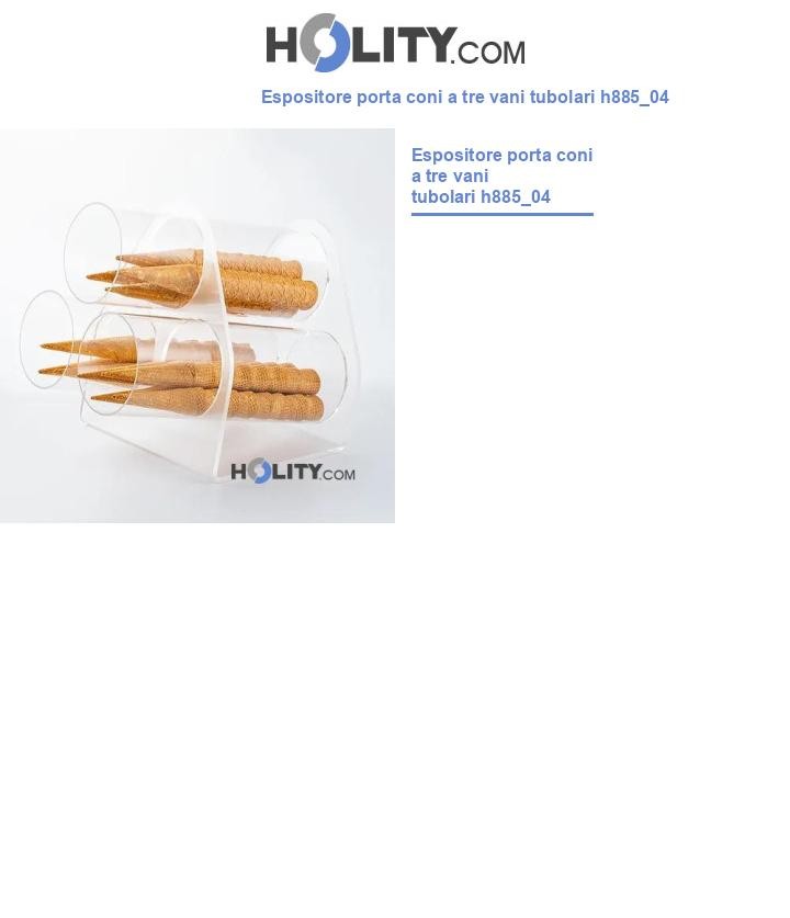 Espositore porta coni a tre vani tubolari h885_04