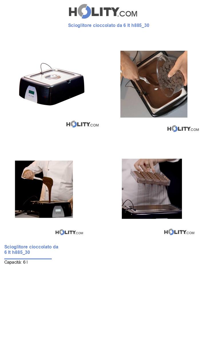 Scioglitore cioccolato da 6 lt h885_30