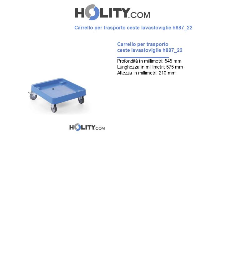 Carrello per trasporto ceste lavastoviglie h887_22