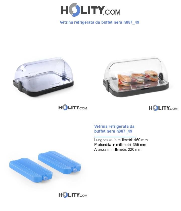 Vetrina refrigerata da buffet nera h887_49